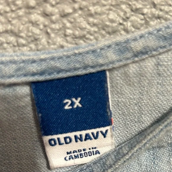 Old Navy Chambray Tiered midi dress size 2x - Picture 6 of 7